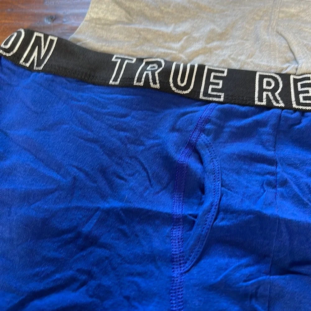 True Religion XL Fly Front Cotton/Spandex Boxer Brief (2 Single Pairs)